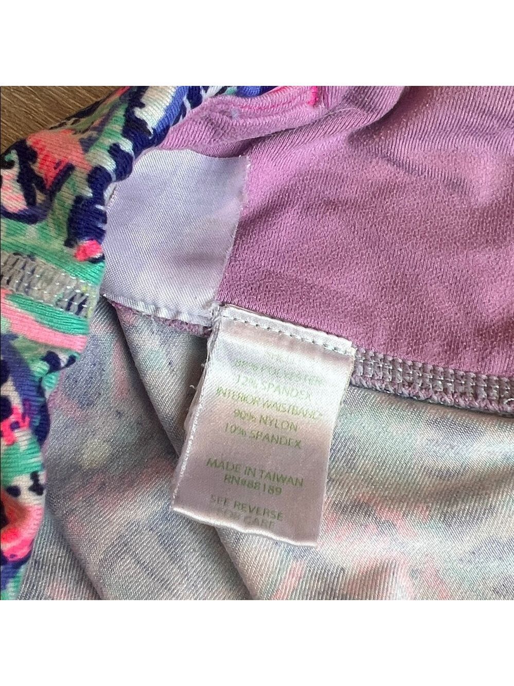 Lilly Pulitzer the weekender midi Leggings in Blue and Pink Floral small - Picture 6 of 7
